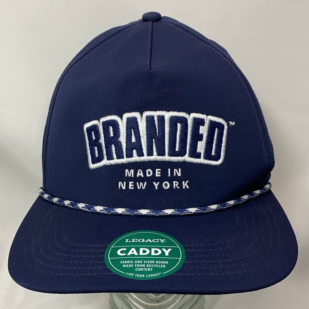MADE IN NEW YORK NY BLACK CAP HAT 5 PANEL HIGH CROWN TRUCKER SNAPBACK